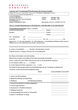 Antrag/Mietvertrag - Universit&auml;t Kassel