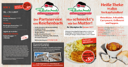 Hier schmeckt`s Der Partyservice von Reichenbach Hei&szlig;e Theke