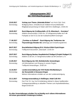 Jahresprogramm 2017 - VSVI Baden
