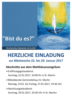herzliche einladung - Kath. Propsteipfarrei St. Marien in Heiligenstadt