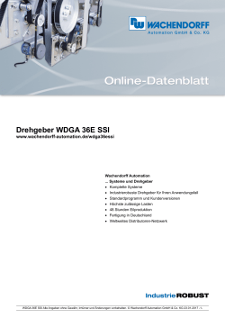 Drehgeber WDGA 36E SSI - Wachendorff Automation Drehgeber
