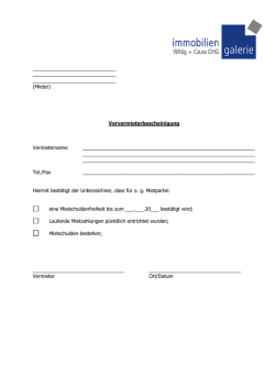 Vorvermieterbescheinigung
