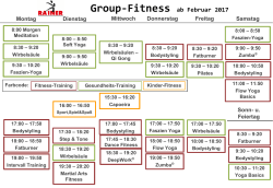 Group-Fitness ab Februar 2017