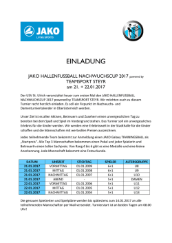 jako hallenfussball nachwuchscup 2017