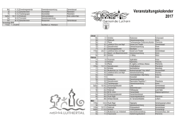 Veranstaltungskalender 2017