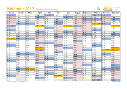 Kalender 2017 Baden