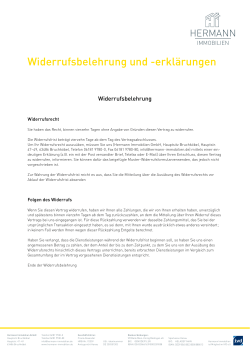 Widerrufsformular  - Hermann Immobilien GmbH
