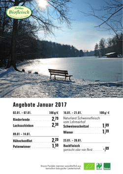 Angebote Januar 2017 - Biometzgerei Pichler