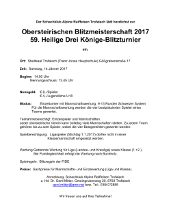 Obersteirischen Blitzmeisterschaft 2017 59. Heilige - Chess