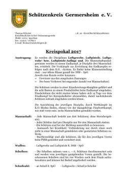 Ausschreibung - Schützenkreis Germersheim eV