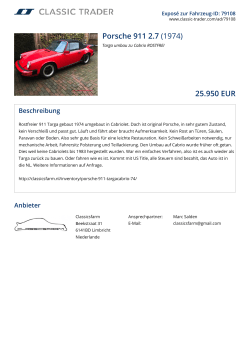 Porsche 911 2.7 (1974) 25.950 EUR