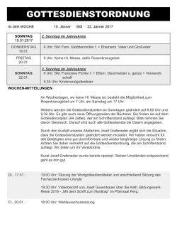 Gottesdienstordnung v. 15.
