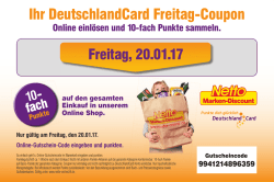 Ihr DeutschlandCard Freitag-Coupon