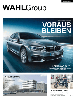 Das BMW Wahl Kundenmagazin . - Wahl