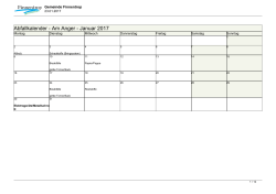 Abfallkalender - Am Anger - Januar 2017