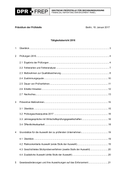 Tätigkeitsbericht - Deutsche Prüfstelle für Rechnungslegung