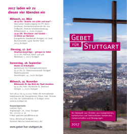 Wer wir sind - Gebet für Stuttgart
