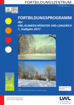 Fortbildungsprogramm, 1. Halbjahr 2017