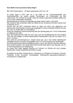 BSV GW Finsterwalde II - HC Bad Liebenwerda II 29:19 (11:9)