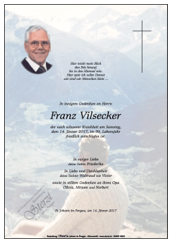 Franz Vilsecker - Bestattung Sterzl