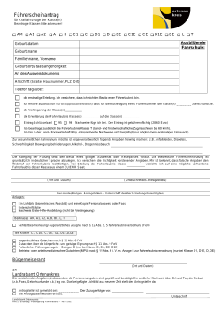 Führerscheinantrag