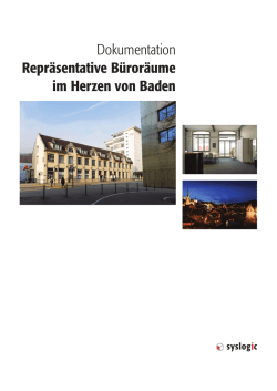Dokumentation Repr&auml;sentative B&uuml;ror&auml;ume im Herzen von Baden