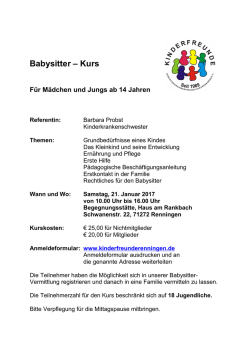 Informationen hier... - Kinderfreunde Renningen