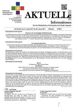 Informationen - Katholischer Seelsorgebereich Sankt Augustin