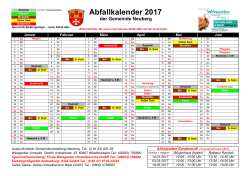 Abfallkalender 2017