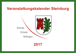 Veranstaltungskalender der Gemeinde Steinburg