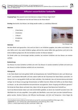 Diffusion wasserl&ouml;slicher Farbstoffe