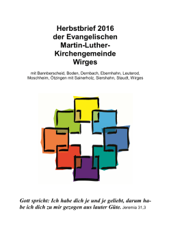 Herbstbrief 2016 - Evangelische Martin-Luther