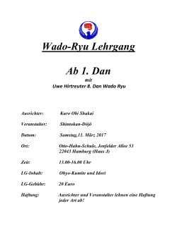 Wado-Ryu Lehrgang Ab 1. Dan