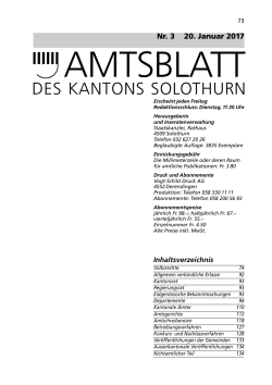 amtsblatt - Kanton Solothurn