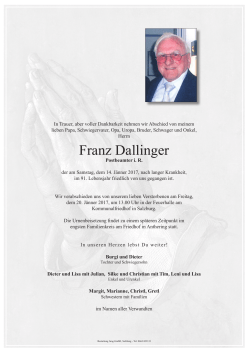 Franz Dallinger - Bestattung Jung, Salzburg, Bestattungsunternehmen