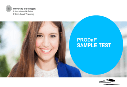 PRODaF SAMPLE TEST