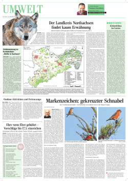 Die TZ-Umweltseite vom 18. januar 2017
