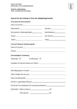 Gesuch für den Vollzug in Form der