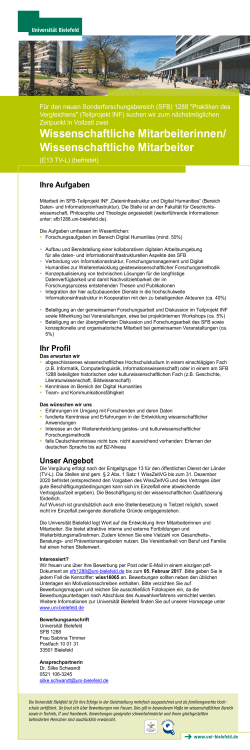 Kennziffer: wiss16065 - Universität Bielefeld