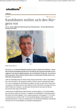 Schwäbische Zeitung 12.01.2017