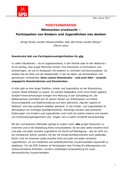 in einem Positionspapier erste Ideen