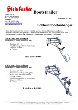 Steinbacher Schlauchboottrailer 2017