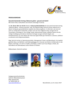 Gesunde-Gemeinde-Vortrag: Skitouren gehen