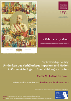 Vortrag Plakat - Leibniz-Institut für Europäische Geschichte Mainz