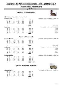 Zum Katalog - Kleintierzuchtverein Sonthofen