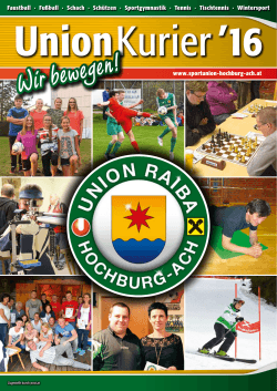 UnionKurier 2016 - Union Hochburg-Ach