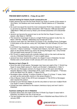 Fact Sheet SG Kitzbuehel