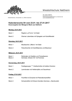 Speiseplan KW 04