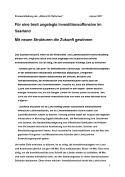 Die vollst&auml;ndige Pressemitteilung der Allianz f&uuml;r Reformen zum