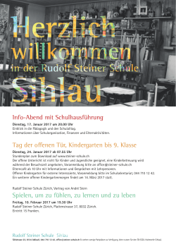 Flyer - Rudolf Steiner Schule Sihlau